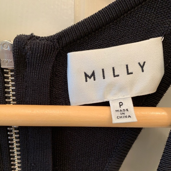 MILLY Black Racerback Cocktail Dress - Picture 3 of 3